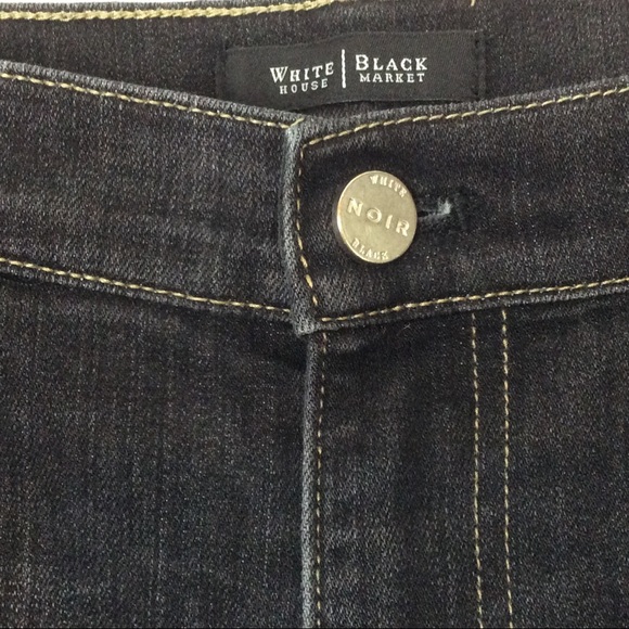 White House Black Market Noir Crop Jean Black Sz10 - Picture 5 of 6